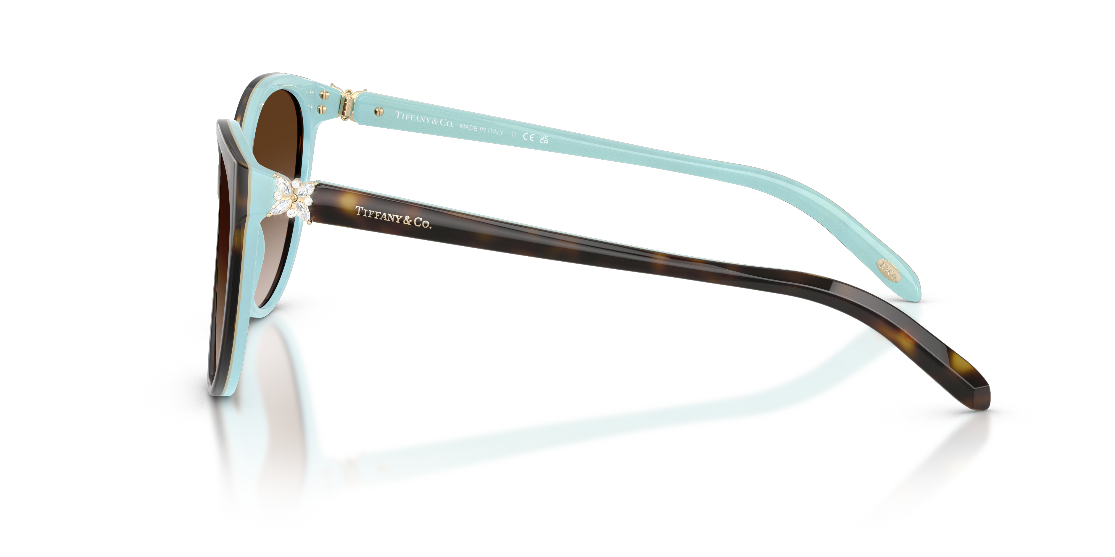 Occhiali da Sole Tiffany Donna TF4089B Havana Blu | Eleganza Originale