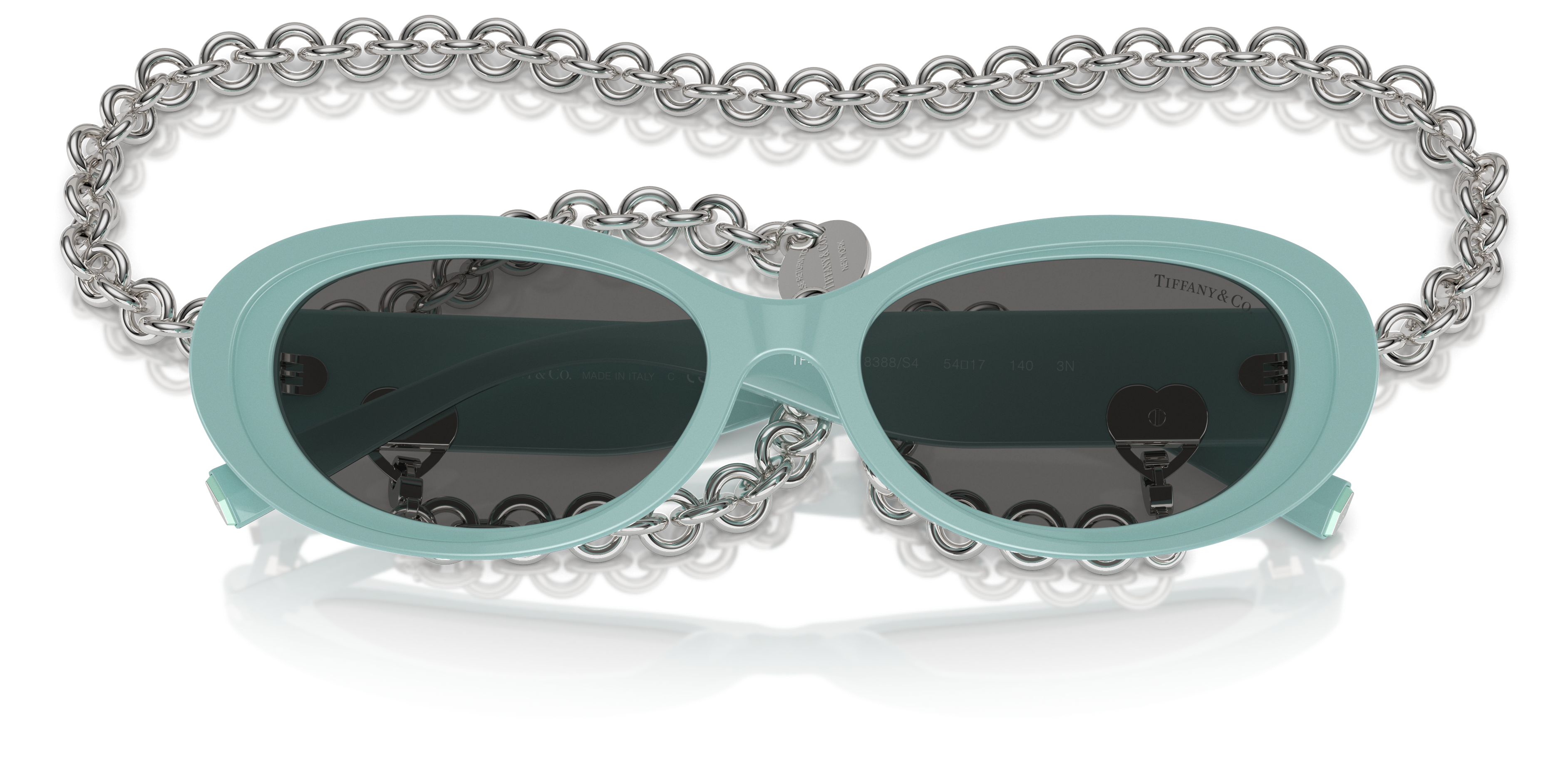 Occhiali da sole Tiffany & Co. modello TF4221 neri per donna, mostrati con montatura lucida e lenti scure, su sfondo chiaro