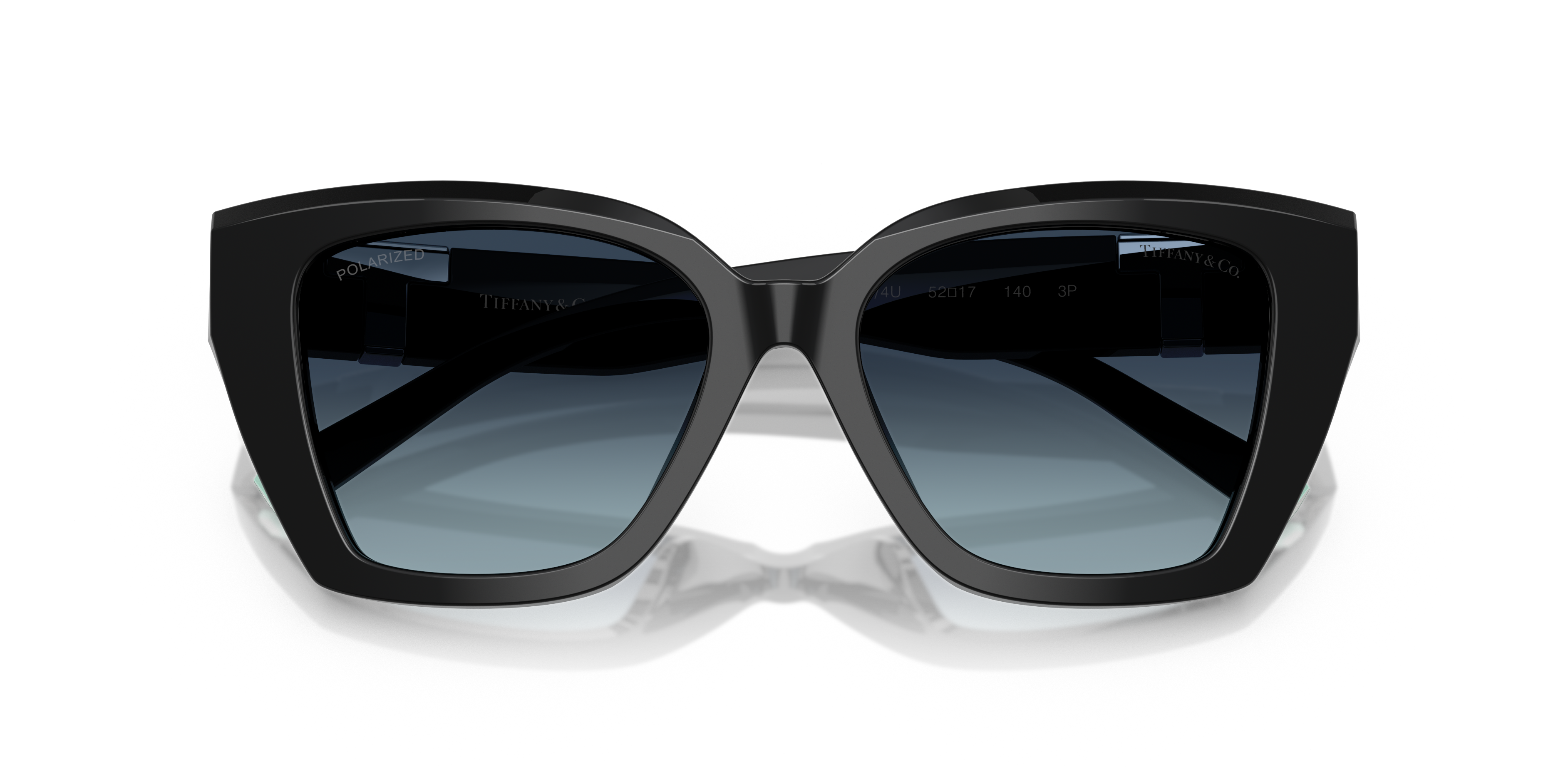 Occhiali da sole Tiffany & Co. modello TF4239U da donna di colore bianco brillante con lenti sfumate grigie
