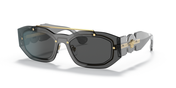 Occhiali da Sole Versace VE2235 Biggie - Transparent Dark Grey Origina