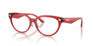 Versace 0VE3370D Occhiali da Vista Donna Rosso Trasparente