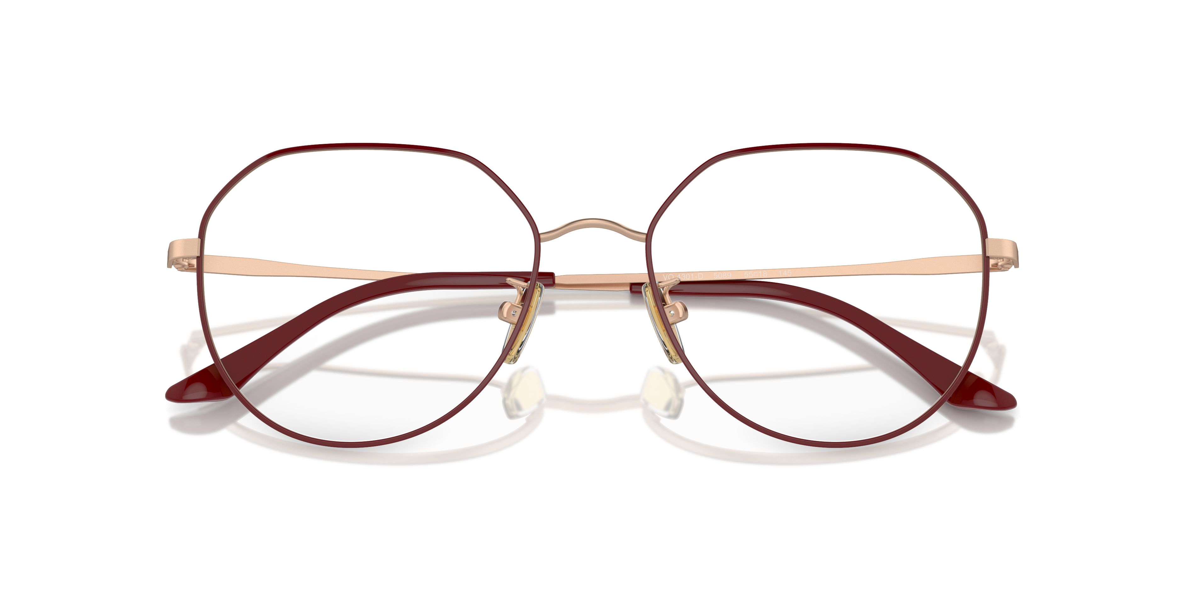 Occhiali da sole Vogue Eyewear VO4301D Rose Gold per donna, con montatura in metallo leggero e lenti protettive.