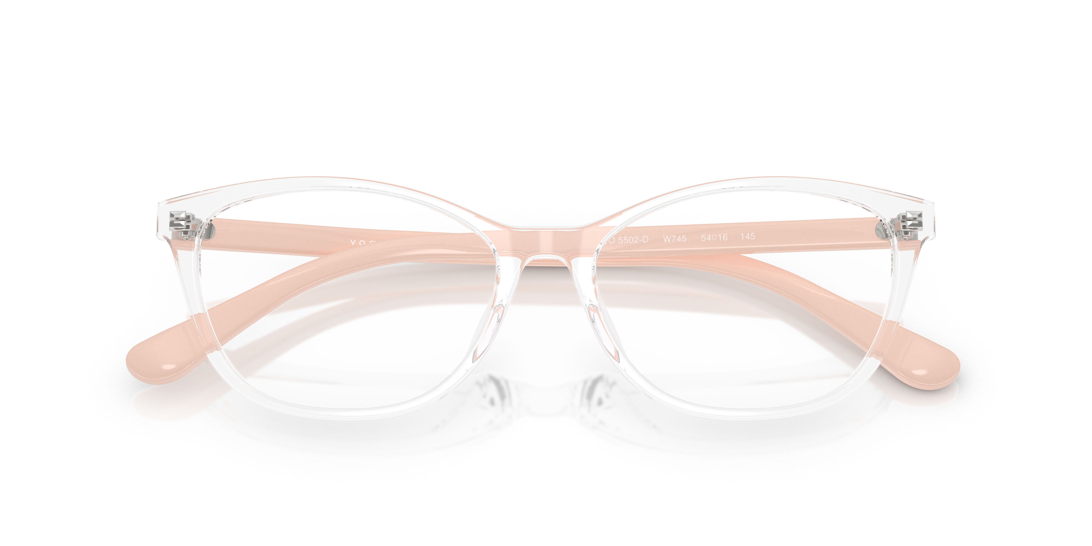 Donna con occhiali da sole Vogue VO5502D neri in primo piano, montatura cat-eye in acetato nero lucido