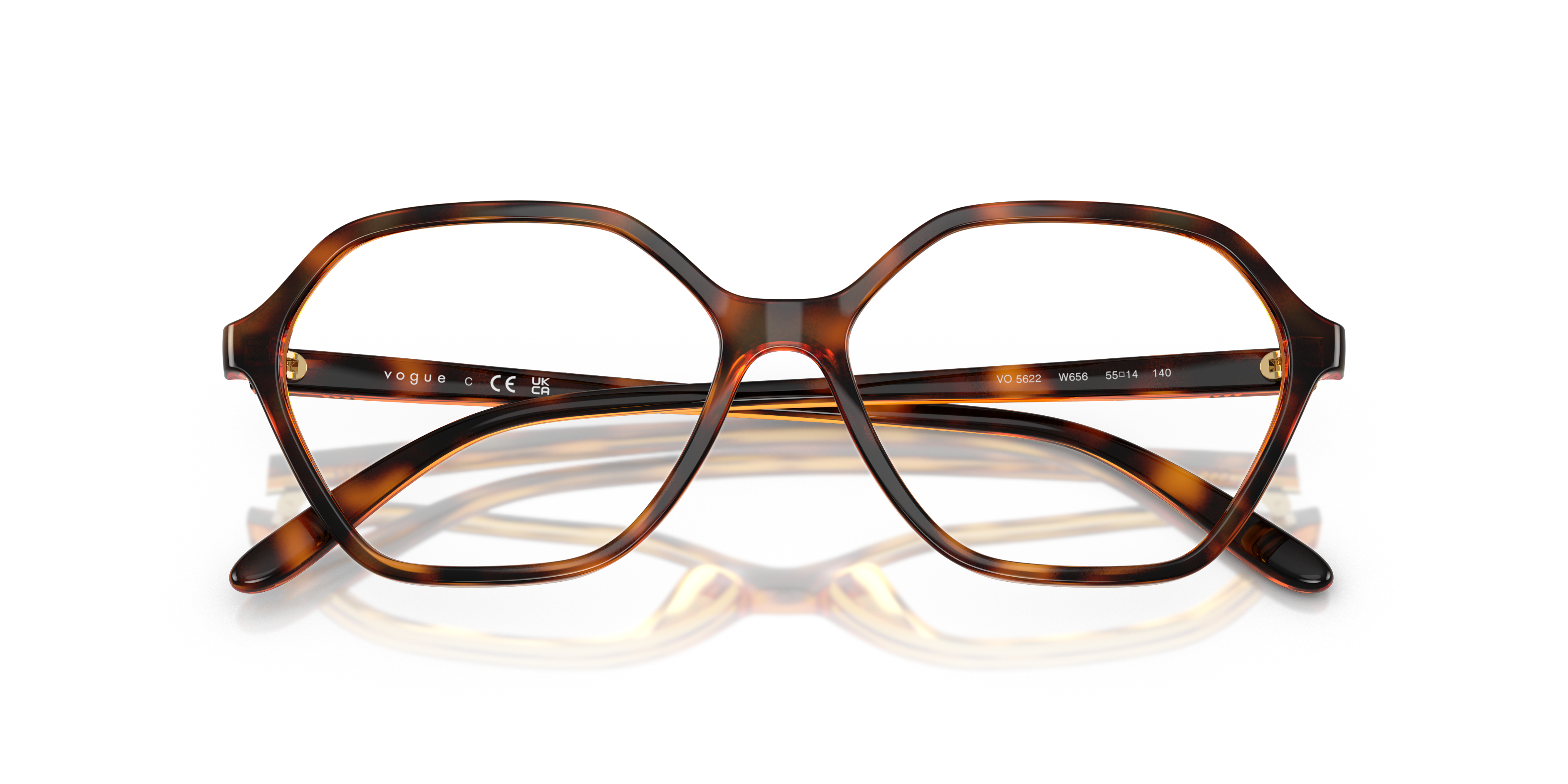Occhiali da sole Vogue Eyewear VO5622 da donna, colore Viola Trasparente, con montatura cat-eye in acetato su sfondo neutro