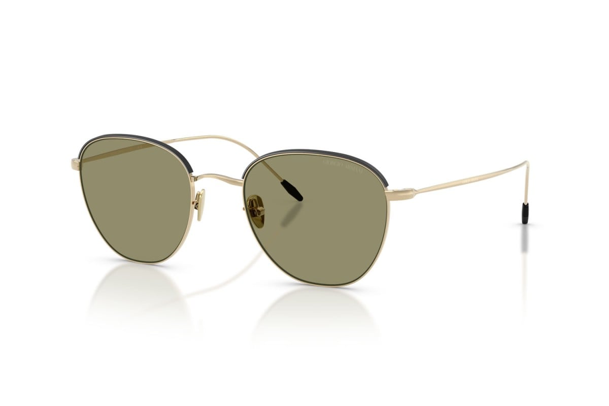 OCCHIALE DA SOLE UOMO | GIORGIO ARMANI AR 6048 - 30132A ORO PALLIDO/NERO OPACO - CALIBRO 51