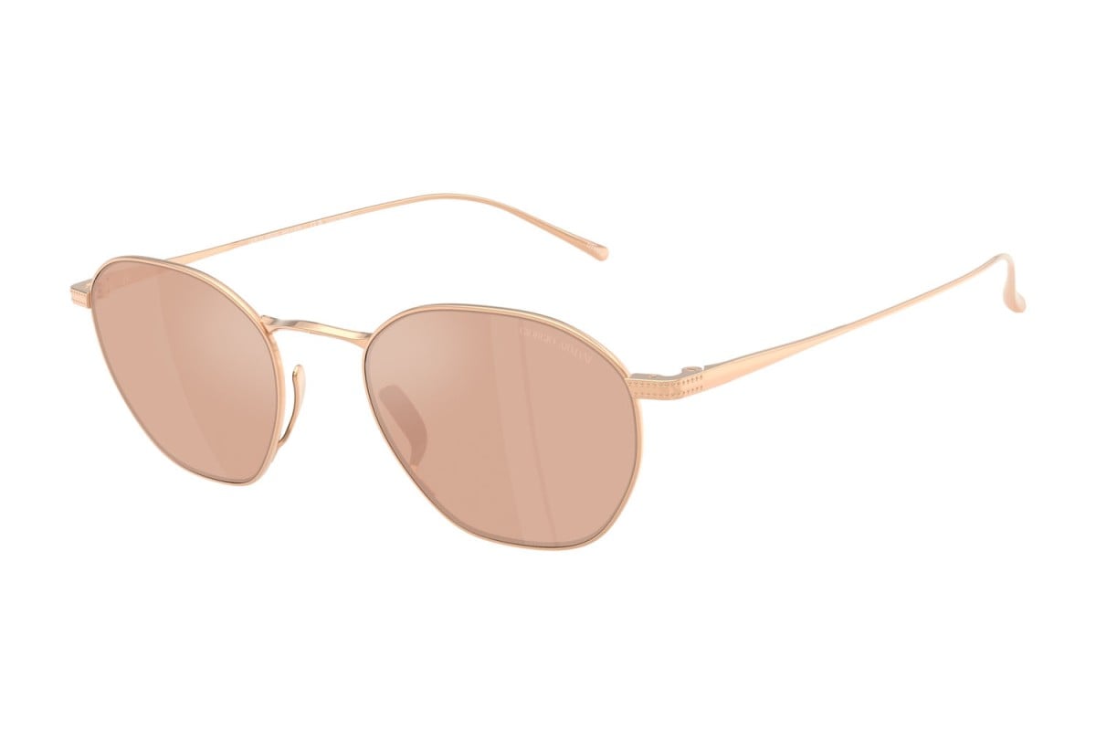 OCCHIALE DA SOLE UOMO | GIORGIO ARMANI AR 6160T - 301103 PLACCATO ORO ROSA - CALIBRO 51