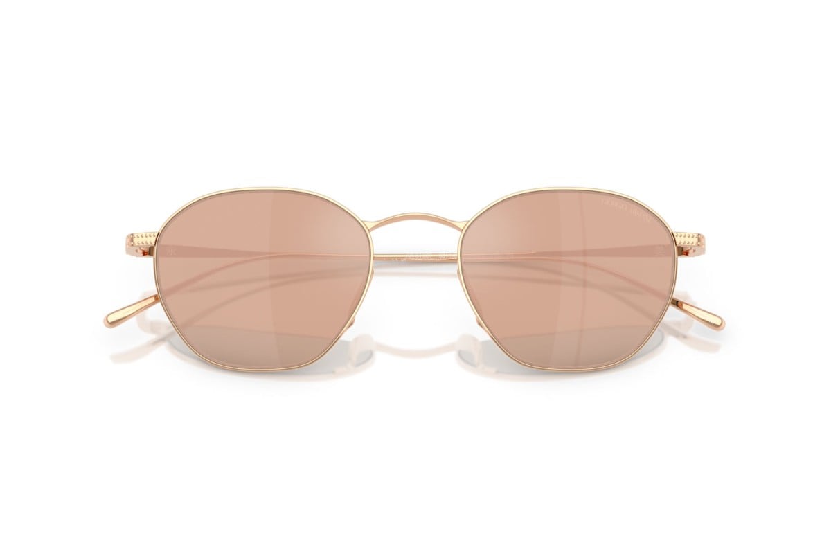 OCCHIALE DA SOLE UOMO | GIORGIO ARMANI AR 6160T - 301103 PLACCATO ORO ROSA - CALIBRO 51
