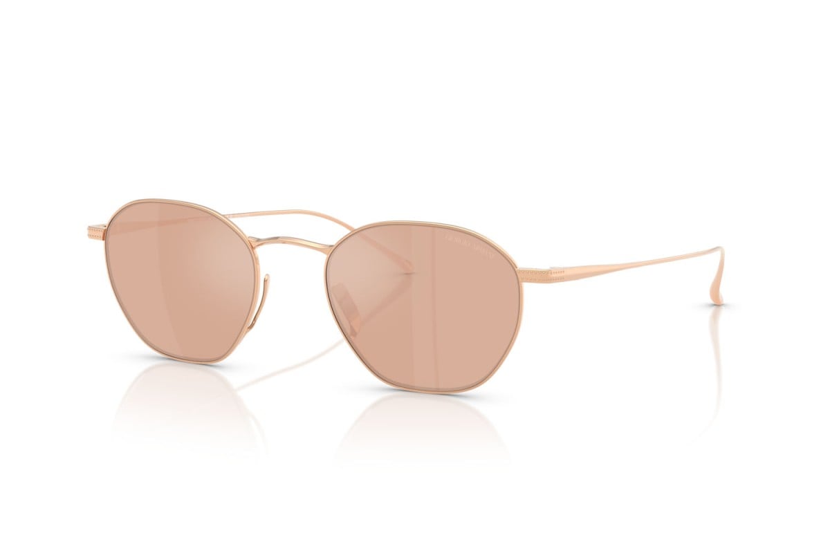 OCCHIALE DA SOLE UOMO | GIORGIO ARMANI AR 6160T - 301103 PLACCATO ORO ROSA - CALIBRO 51