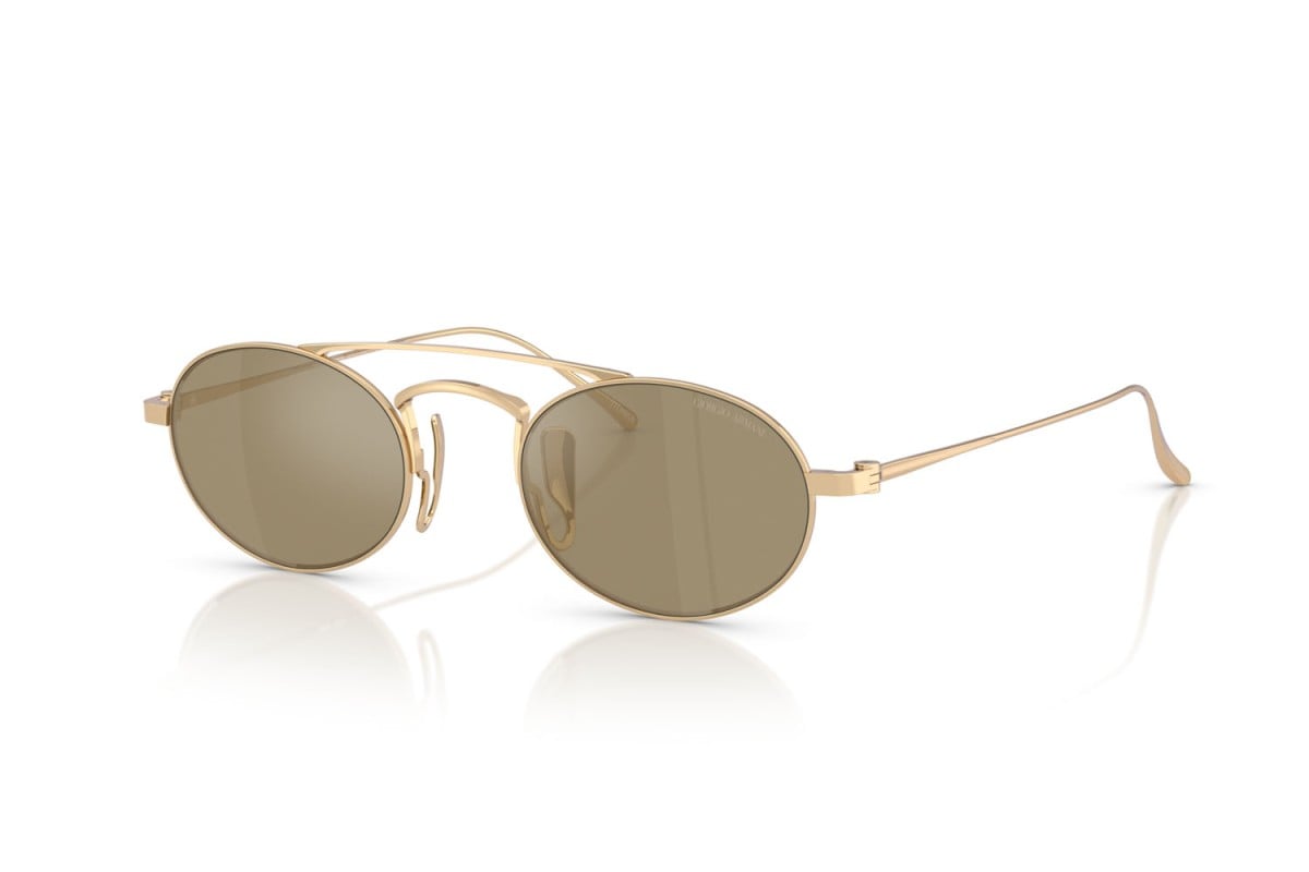 OCCHIALE DA SOLE UOMO | GIORGIO ARMANI AR 6161T - 30130W PLACCATO ORO PALLIDO - CALIBRO 49