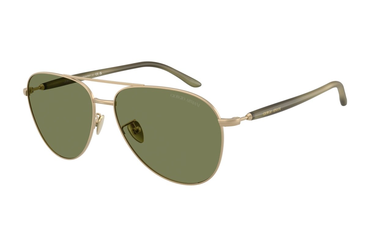 OCCHIALE DA SOLE UOMO | GIORGIO ARMANI AR 6162 - 30022A ORO PALLIDO OPACO - CALIBRO 58