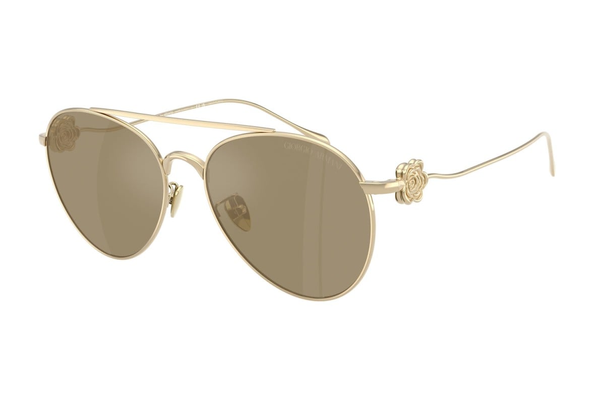 OCCHIALE DA SOLE DONNA | GIORGIO ARMANI AR 6167 - 30130W PLACCATO ORO - CALIBRO 57