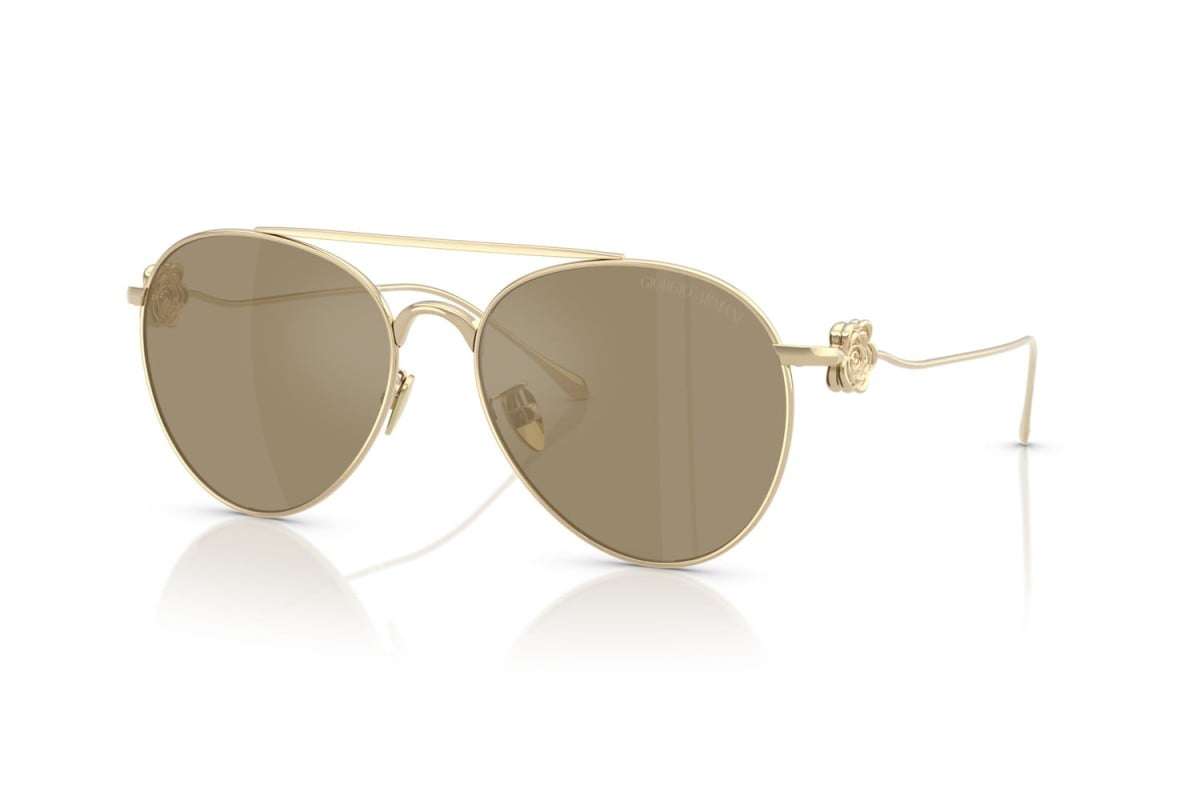 OCCHIALE DA SOLE DONNA | GIORGIO ARMANI AR 6167 - 30130W PLACCATO ORO - CALIBRO 57