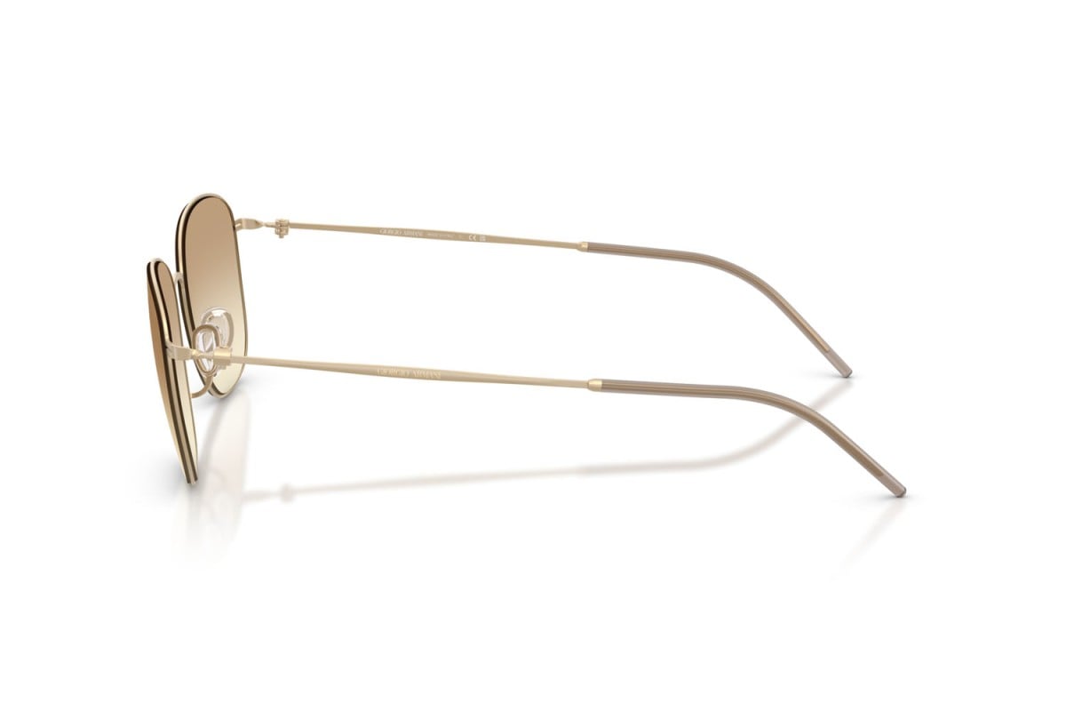 OCCHIALE DA SOLE UOMO | GIORGIO ARMANI AR 6168 - 300213 ORO PALLIDO OPACO - CALIBRO 54