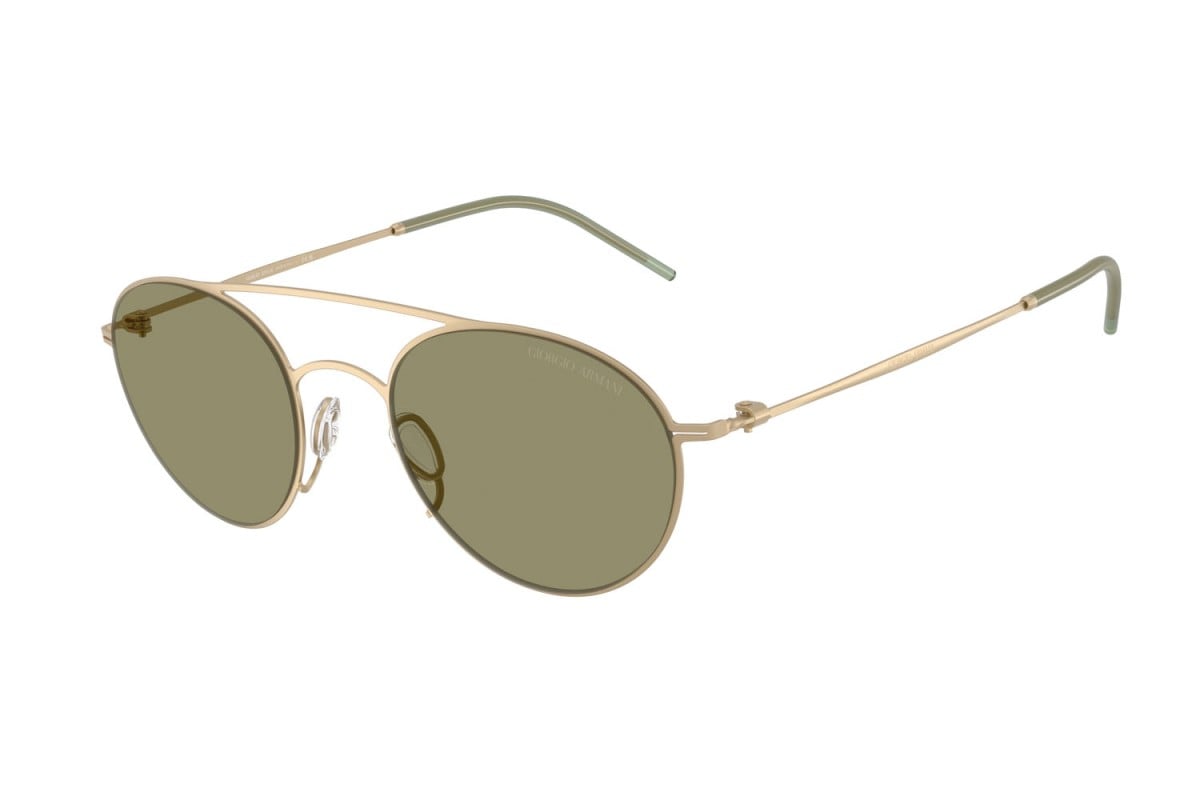 OCCHIALE DA SOLE UOMO | GIORGIO ARMANI AR 6169 - 30022A ORO PALLIDO OPACO - CALIBRO 48