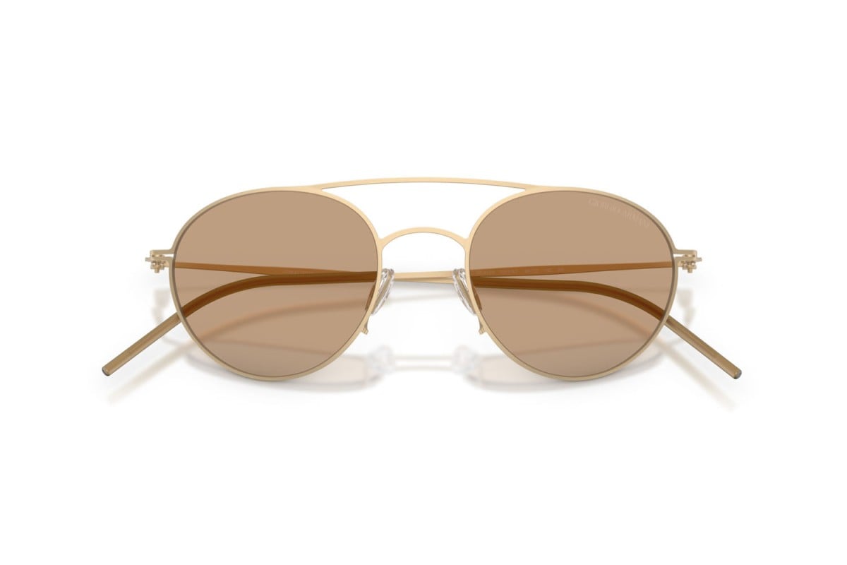 OCCHIALE DA SOLE UOMO | GIORGIO ARMANI AR 6169 - 300263 ORO PALLIDO OPACO - CALIBRO 48
