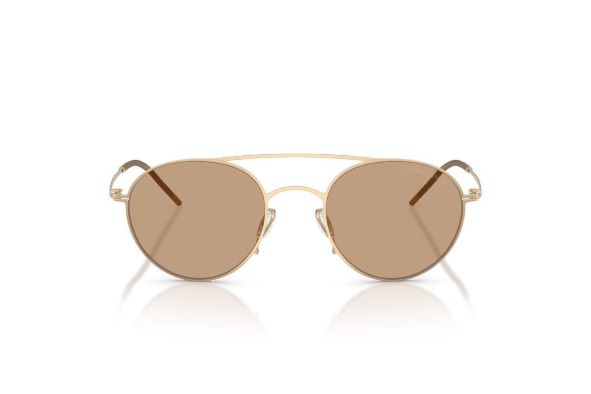 OCCHIALE DA SOLE UOMO | GIORGIO ARMANI AR 6169 - 300263 ORO PALLIDO OPACO - CALIBRO 48