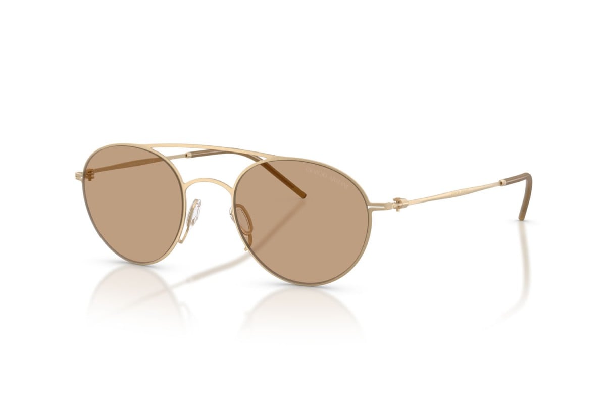 OCCHIALE DA SOLE UOMO | GIORGIO ARMANI AR 6169 - 300263 ORO PALLIDO OPACO - CALIBRO 48