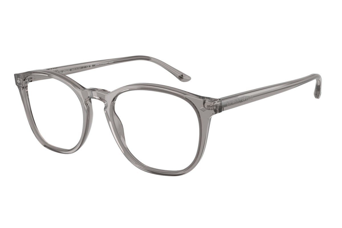 OCCHIALE DA VISTA UOMO | GIORGIO ARMANI AR 7074 - 6070 GRIGIO TRASPARENTE - CALIBRO 50