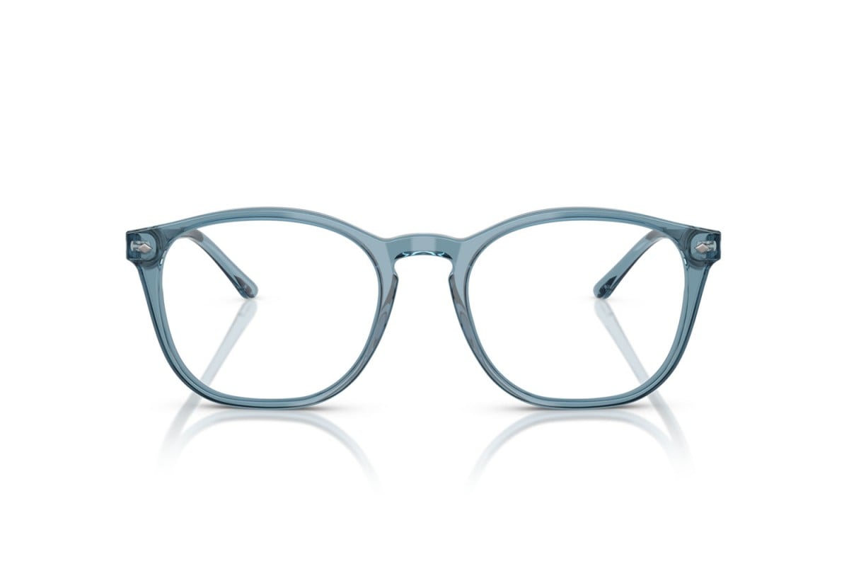 OCCHIALE DA VISTA UOMO | GIORGIO ARMANI AR 7074 - 6071 BLU TRASPARENTE - CALIBRO 50