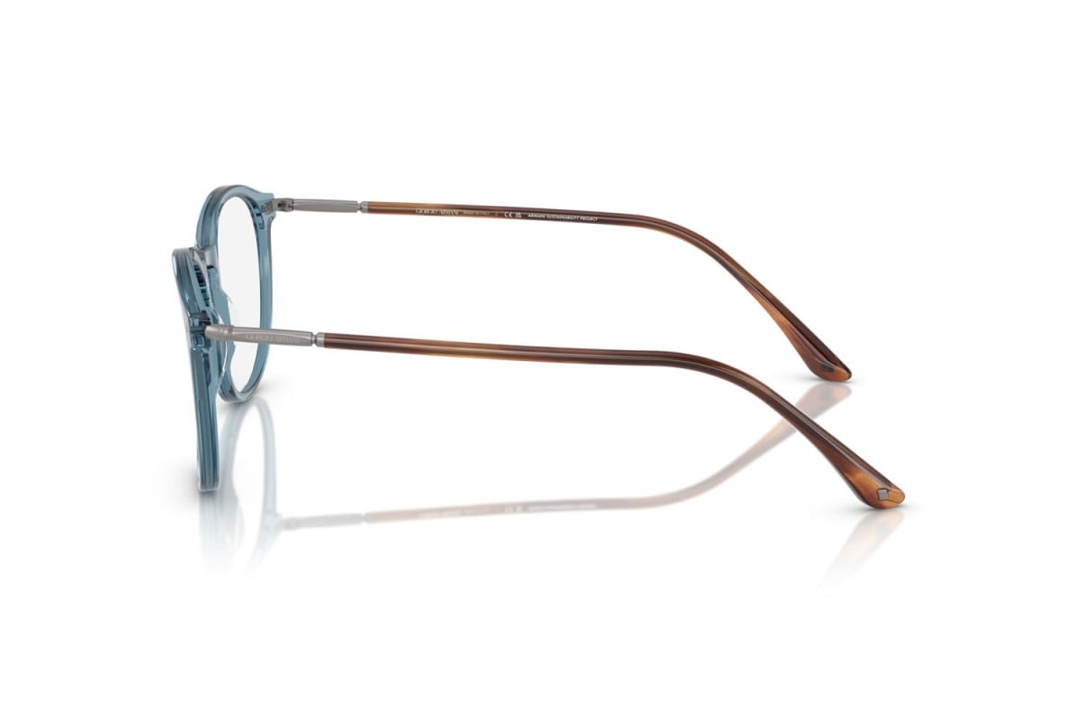 OCCHIALE DA VISTA UOMO | GIORGIO ARMANI AR 7125 - 6071 BLU TRASPARENTE - CALIBRO 50