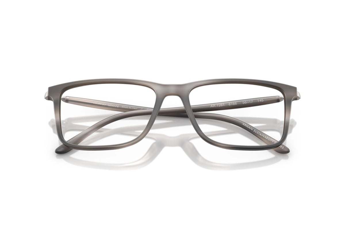 OCCHIALE DA VISTA UOMO | GIORGIO ARMANI AR 7261 - 6166 GRIGIO STRIATO OPACO - CALIBRO 56