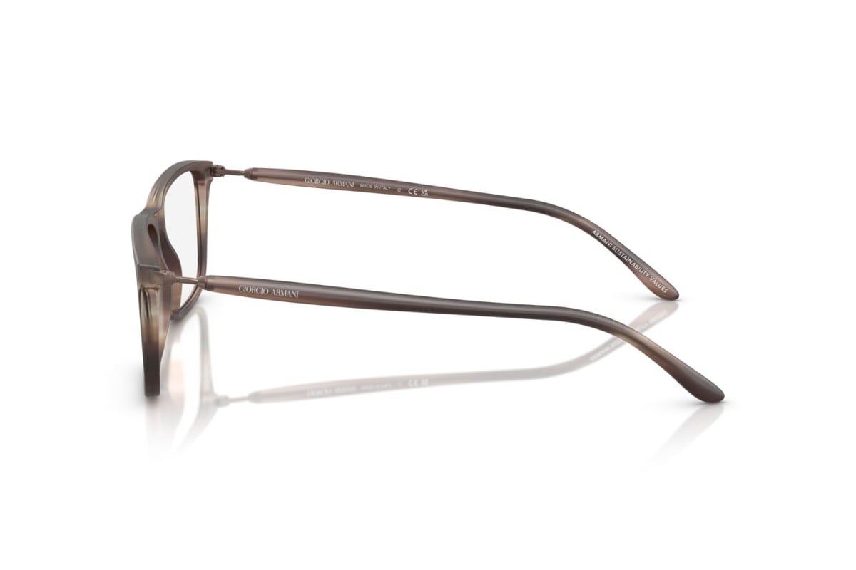 OCCHIALE DA VISTA UOMO | GIORGIO ARMANI AR 7261 - 6167 MARRONE STRIATO OPACO - CALIBRO 54