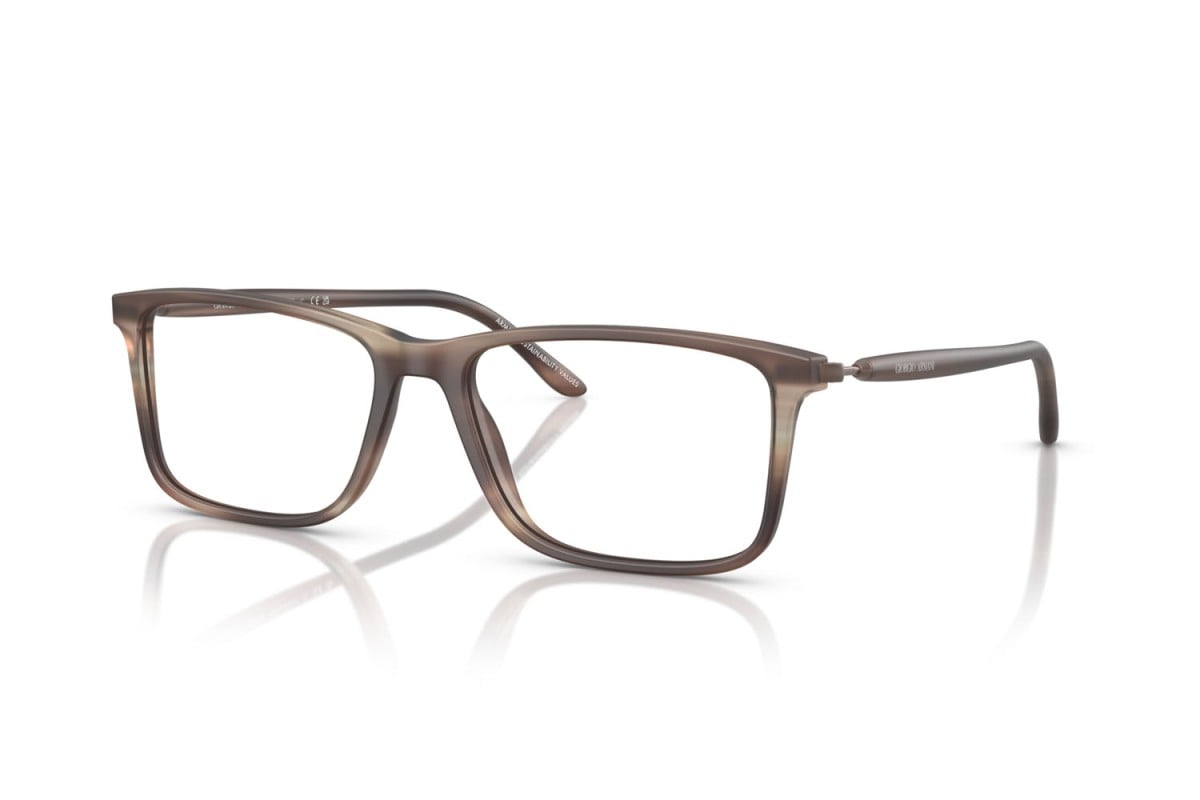 OCCHIALE DA VISTA UOMO | GIORGIO ARMANI AR 7261 - 6167 MARRONE STRIATO OPACO - CALIBRO 56