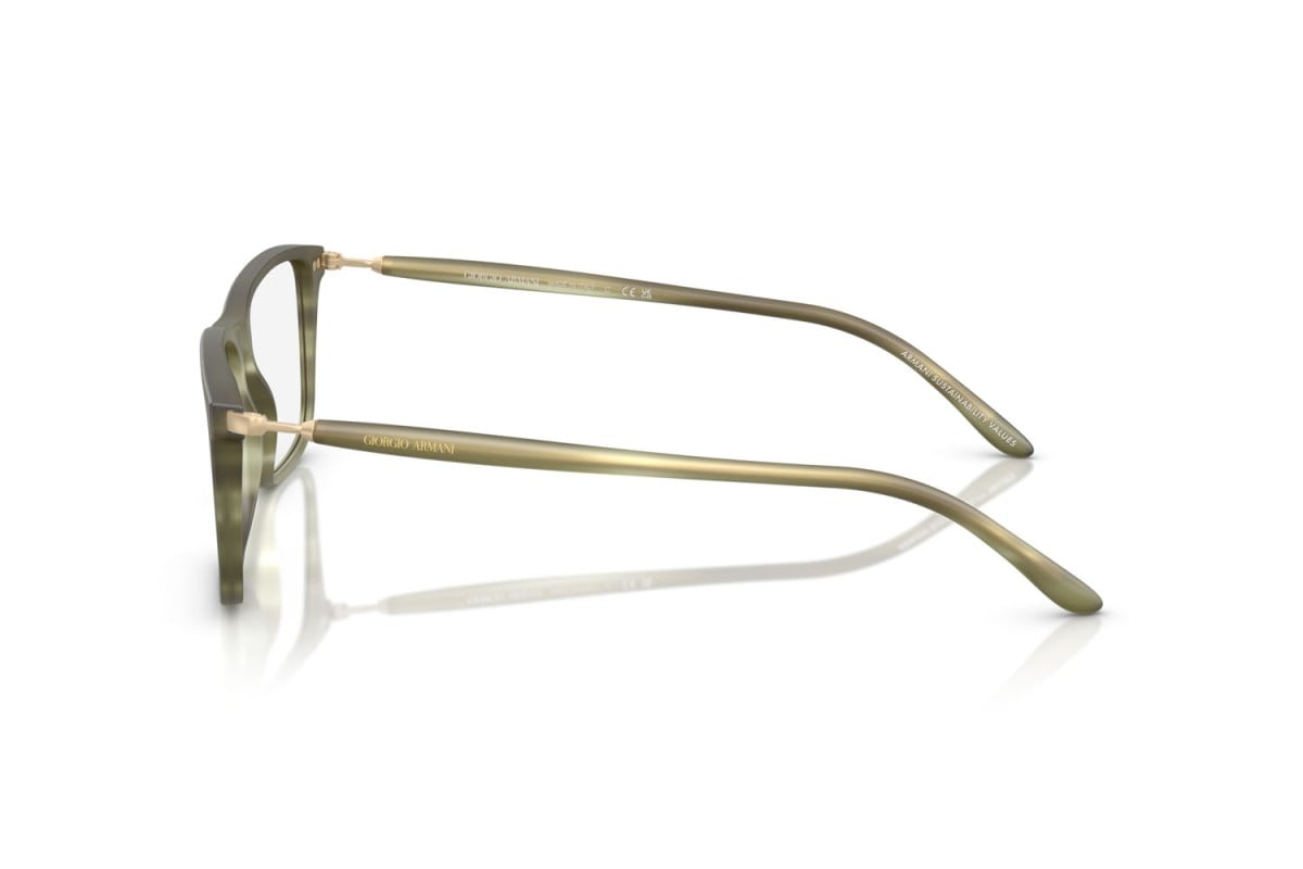 OCCHIALE DA VISTA UOMO | GIORGIO ARMANI AR 7261 - 6168 VERDE STRIATO OPACO - CALIBRO 54