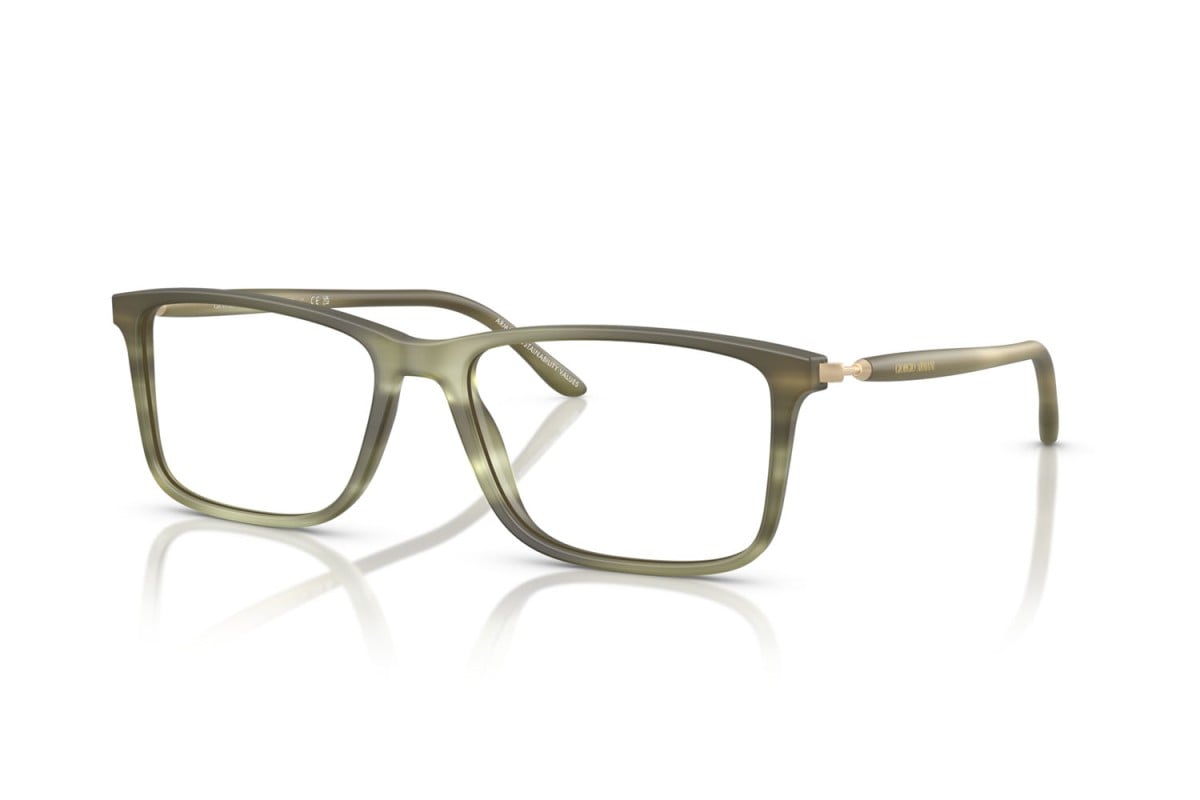 OCCHIALE DA VISTA UOMO | GIORGIO ARMANI AR 7261 - 6168 VERDE STRIATO OPACO - CALIBRO 56