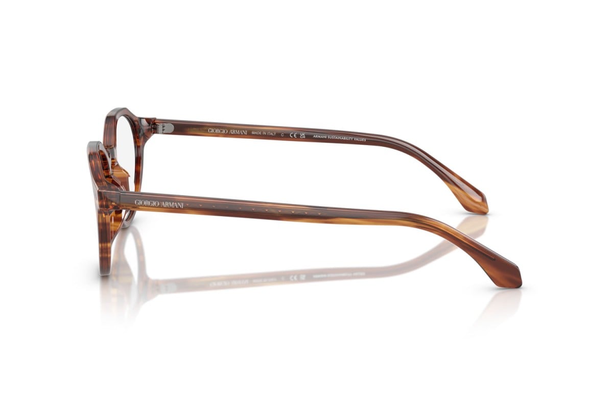 OCCHIALE DA VISTA UOMO | GIORGIO ARMANI AR 7264U - 6162 MARRONE STRIATO - CALIBRO 49