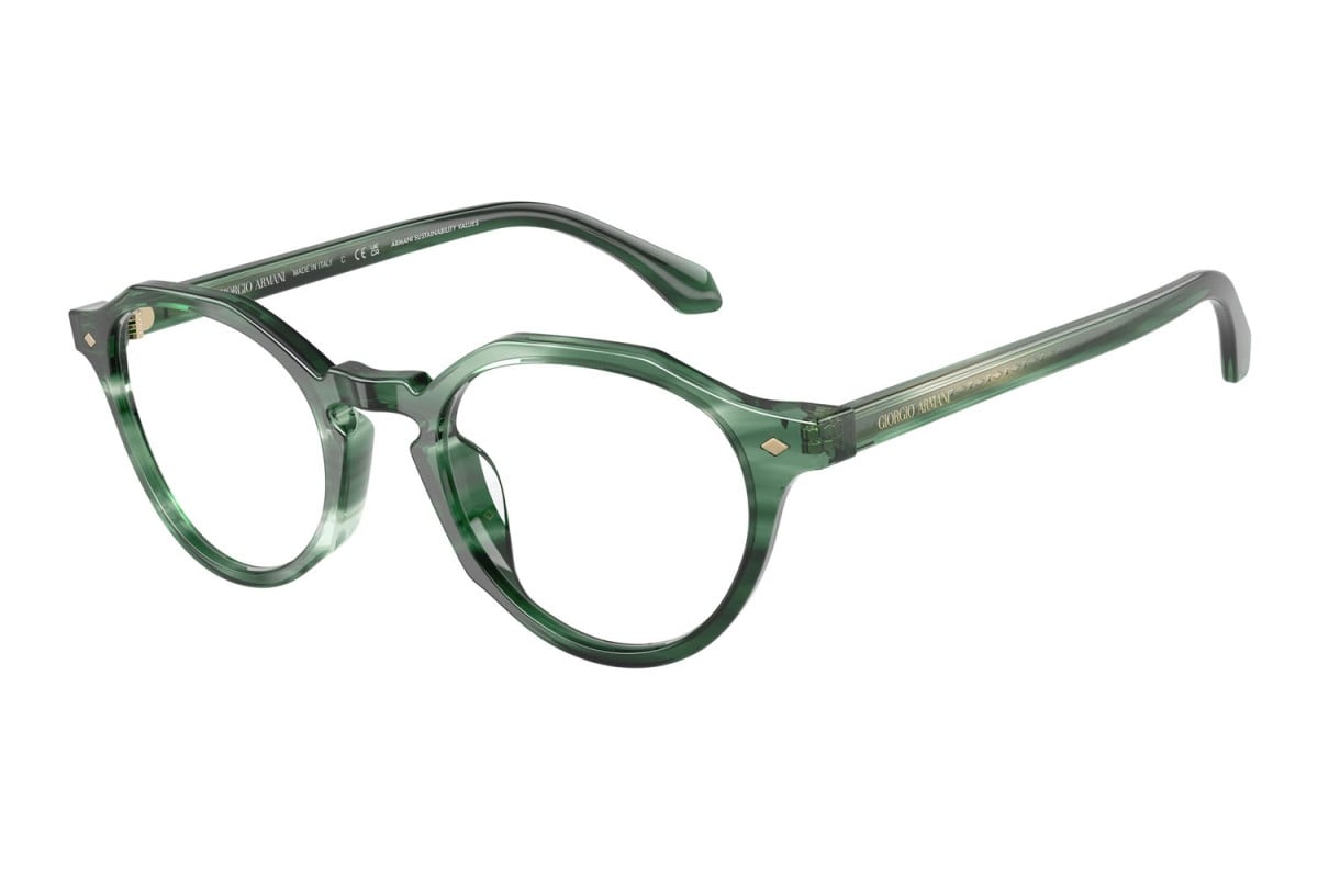 OCCHIALE DA VISTA UOMO | GIORGIO ARMANI AR 7264U - 6164 VERDE STRIATO - CALIBRO 47