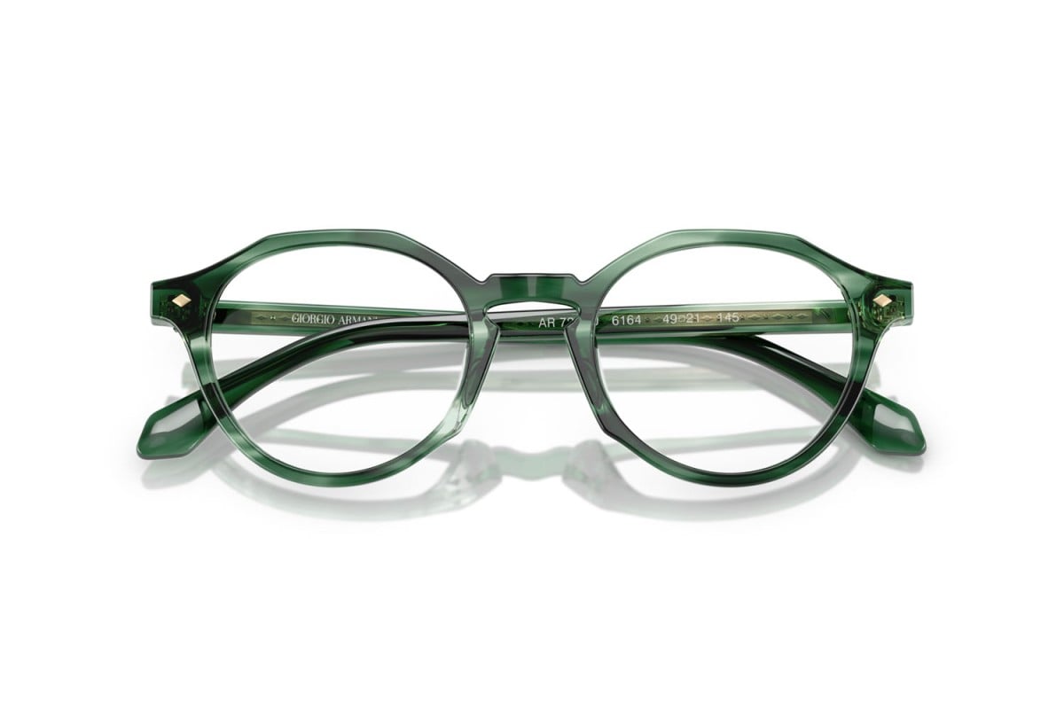 OCCHIALE DA VISTA UOMO | GIORGIO ARMANI AR 7264U - 6164 VERDE STRIATO - CALIBRO 47