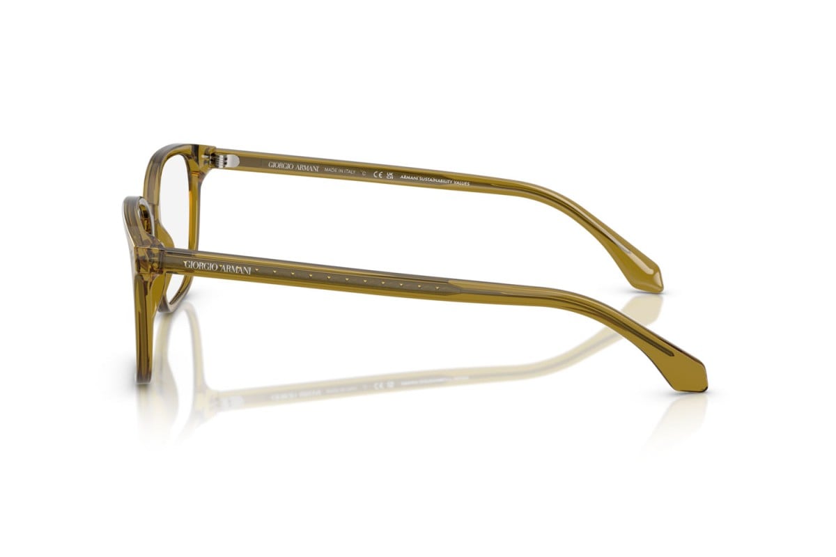 OCCHIALE DA VISTA UOMO | GIORGIO ARMANI AR 7265 - 6172 MARRONE TRASPARENTE - CALIBRO 53