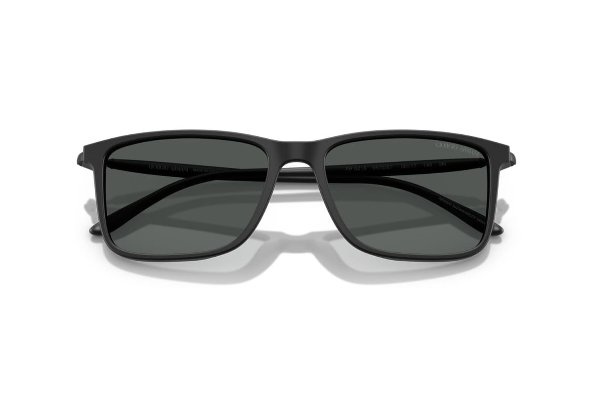 OCCHIALE DA SOLE UOMO | GIORGIO ARMANI AR 8218 - 587587 NERO OPACO - CALIBRO 56