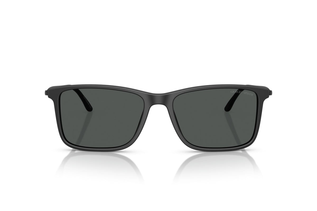 OCCHIALE DA SOLE UOMO | GIORGIO ARMANI AR 8218 - 587587 NERO OPACO - CALIBRO 56