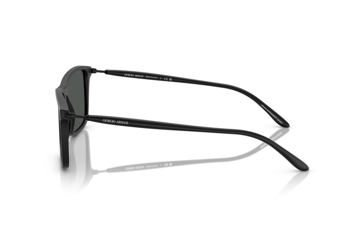 OCCHIALE DA SOLE UOMO | GIORGIO ARMANI AR 8218 - 587587 NERO OPACO - CALIBRO 56