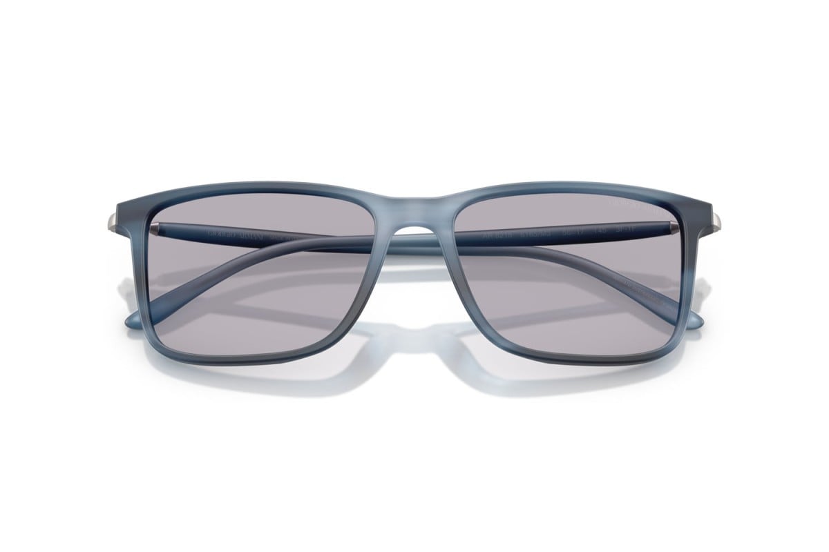 OCCHIALE DA SOLE UOMO | GIORGIO ARMANI AR 8218 - 6165M3 BLU STRIATO OPACO - CALIBRO 56