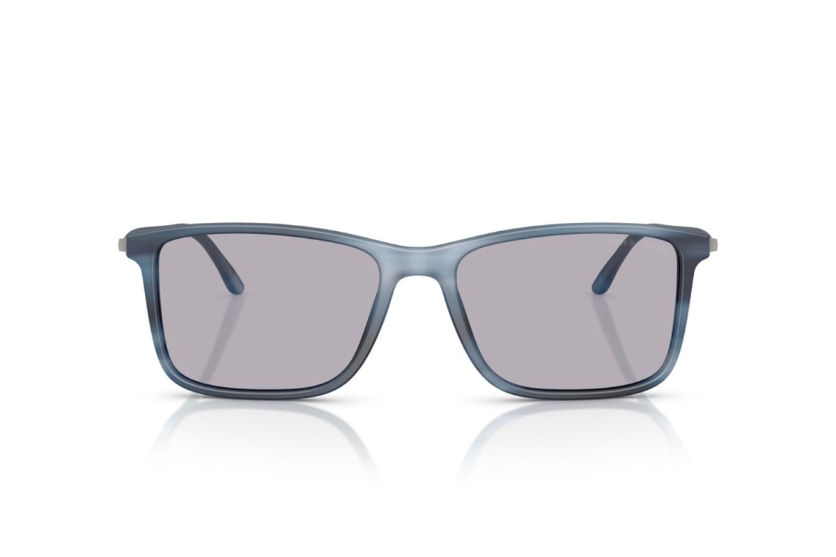 OCCHIALE DA SOLE UOMO | GIORGIO ARMANI AR 8218 - 6165M3 BLU STRIATO OPACO - CALIBRO 56