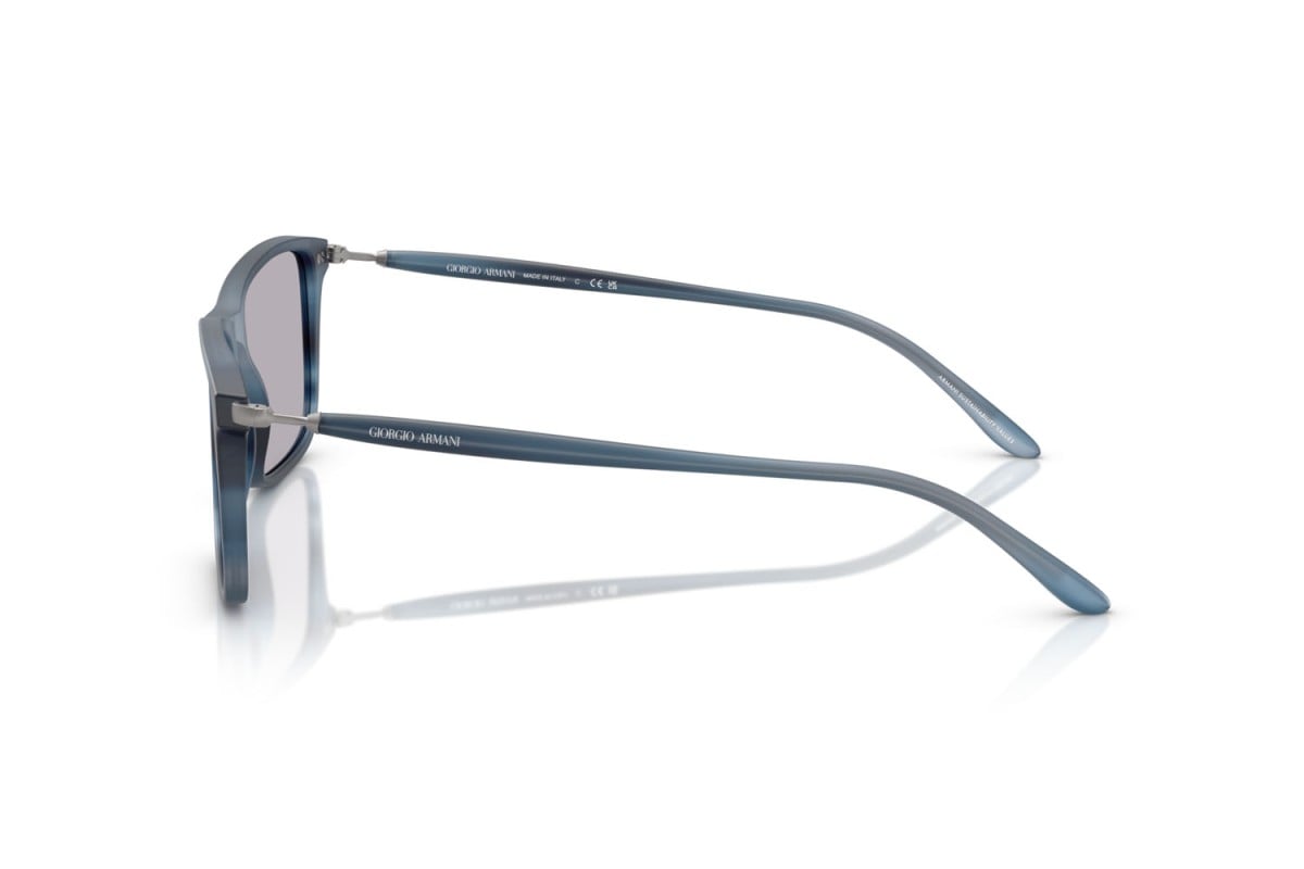 OCCHIALE DA SOLE UOMO | GIORGIO ARMANI AR 8218 - 6165M3 BLU STRIATO OPACO - CALIBRO 56