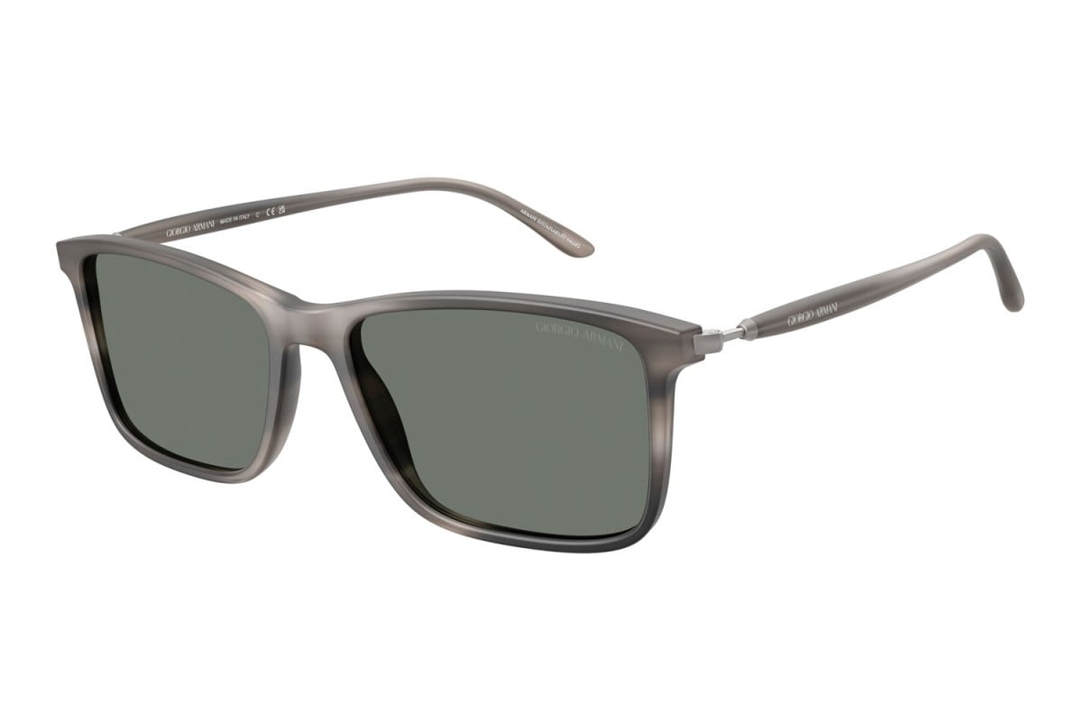 OCCHIALE DA SOLE UOMO | GIORGIO ARMANI AR 8218 - 616611 GRIGIO STRIATO OPACO - CALIBRO 56