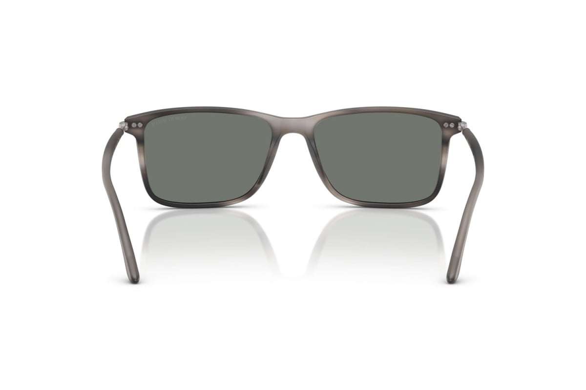 OCCHIALE DA SOLE UOMO | GIORGIO ARMANI AR 8218 - 616611 GRIGIO STRIATO OPACO - CALIBRO 56
