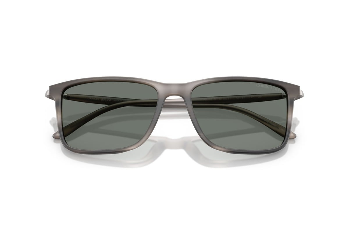 OCCHIALE DA SOLE UOMO | GIORGIO ARMANI AR 8218 - 616611 GRIGIO STRIATO OPACO - CALIBRO 56