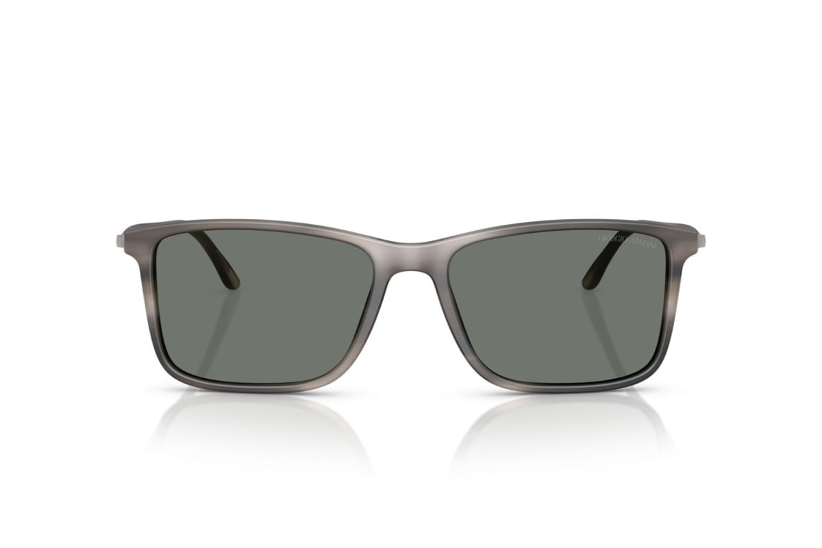 OCCHIALE DA SOLE UOMO | GIORGIO ARMANI AR 8218 - 616611 GRIGIO STRIATO OPACO - CALIBRO 56