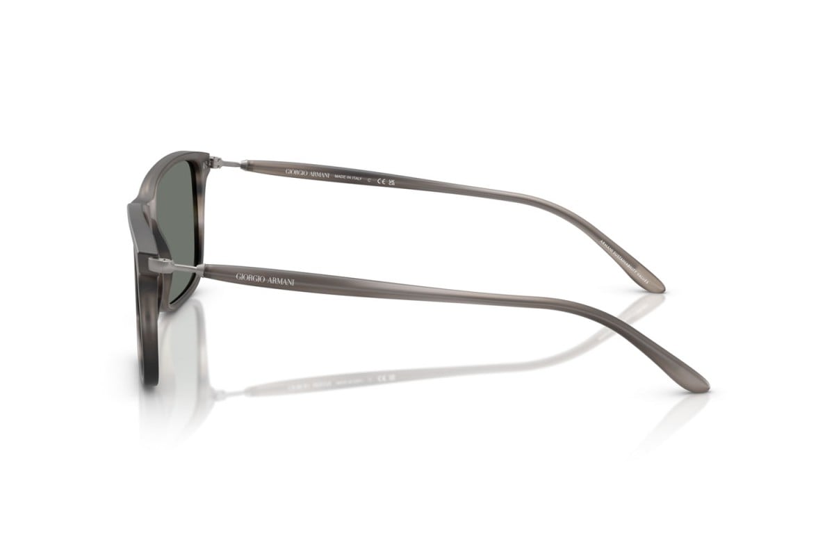 OCCHIALE DA SOLE UOMO | GIORGIO ARMANI AR 8218 - 616611 GRIGIO STRIATO OPACO - CALIBRO 56