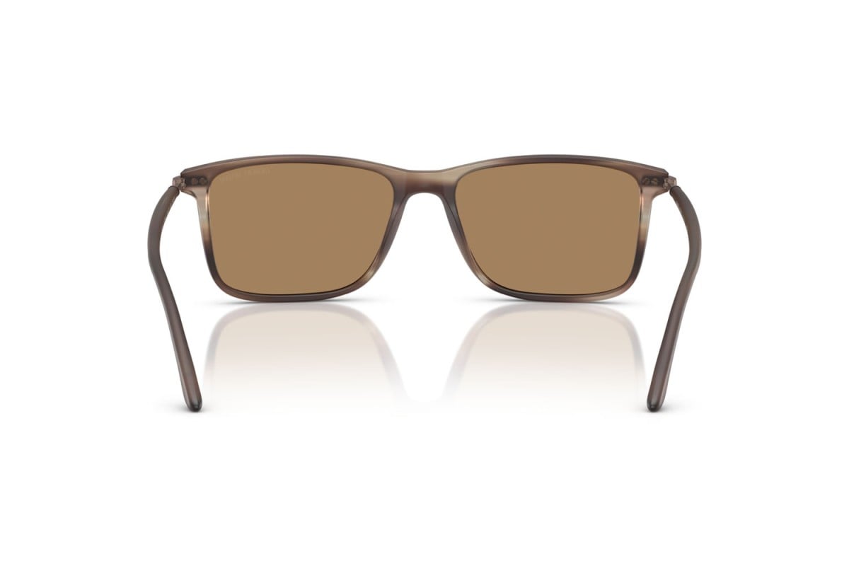 OCCHIALE DA SOLE UOMO | GIORGIO ARMANI AR 8218 - 6167M4 MARRONE STRIATO OPACO - CALIBRO 56