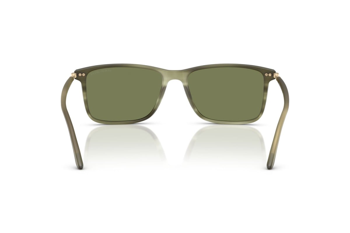 OCCHIALE DA SOLE UOMO | GIORGIO ARMANI AR 8218 - 61682A VERDE STRIATO OPACO - CALIBRO 56