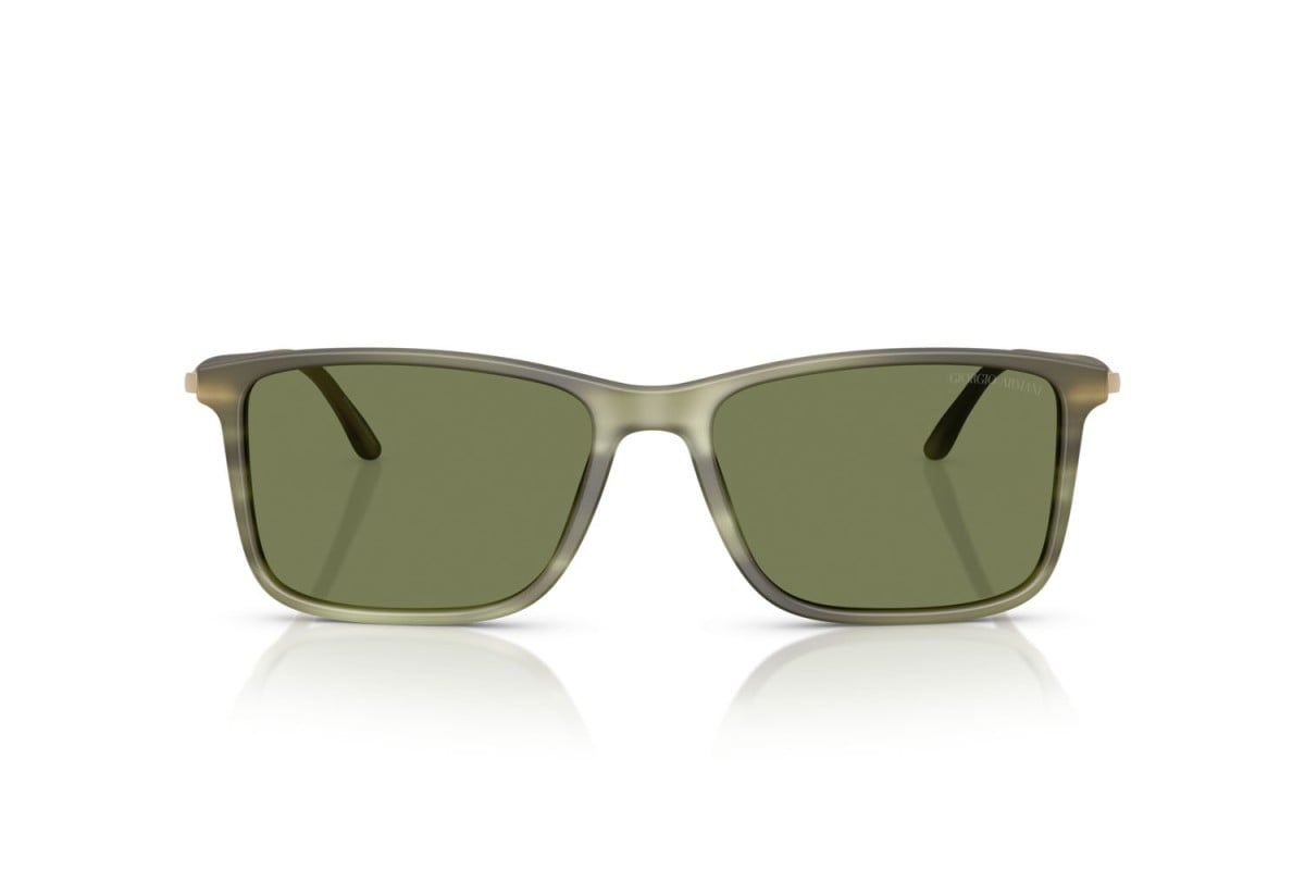 OCCHIALE DA SOLE UOMO | GIORGIO ARMANI AR 8218 - 61682A VERDE STRIATO OPACO - CALIBRO 56