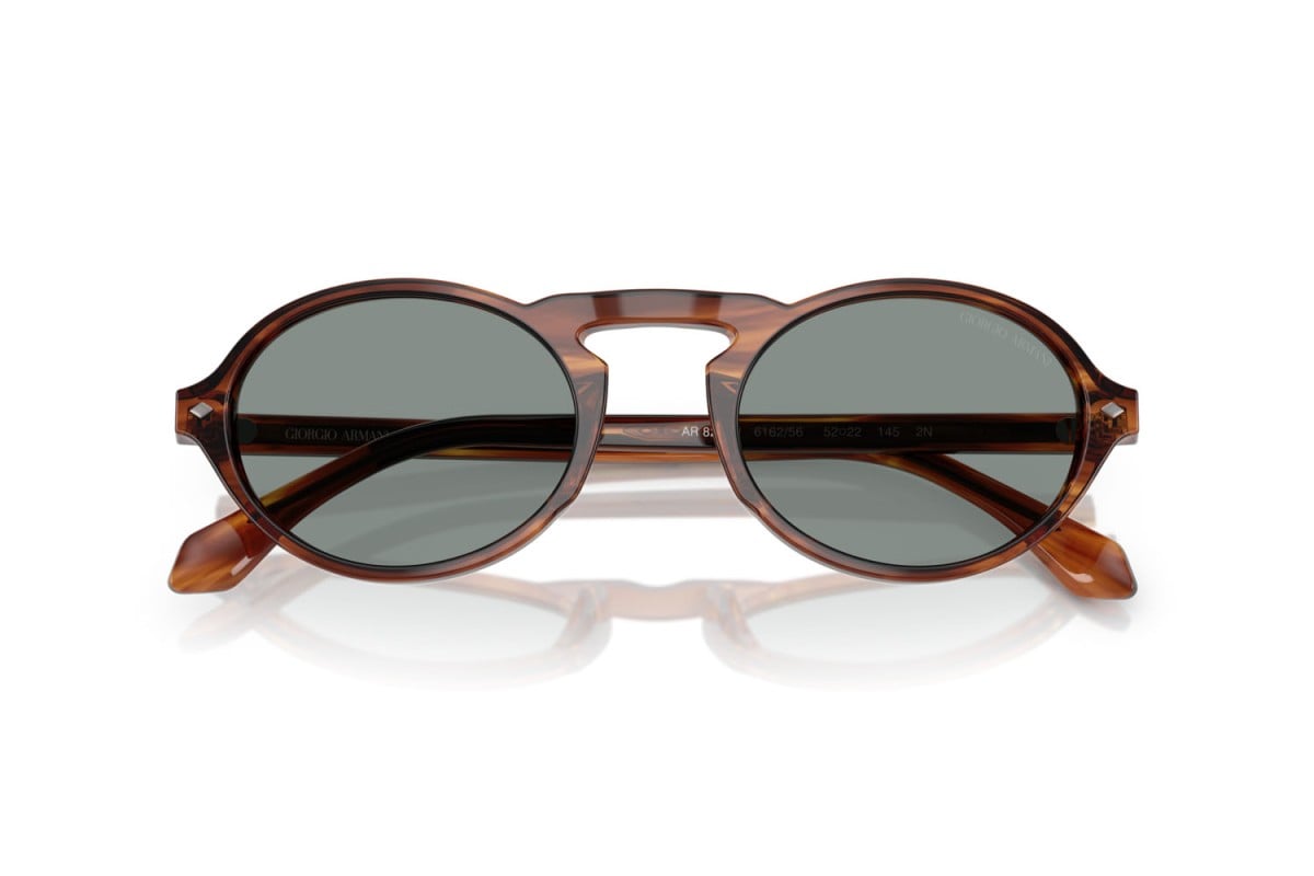 OCCHIALE DA SOLE UOMO | GIORGIO ARMANI AR 8219U - 616256 MARRONE STRIATO - CALIBRO 52
