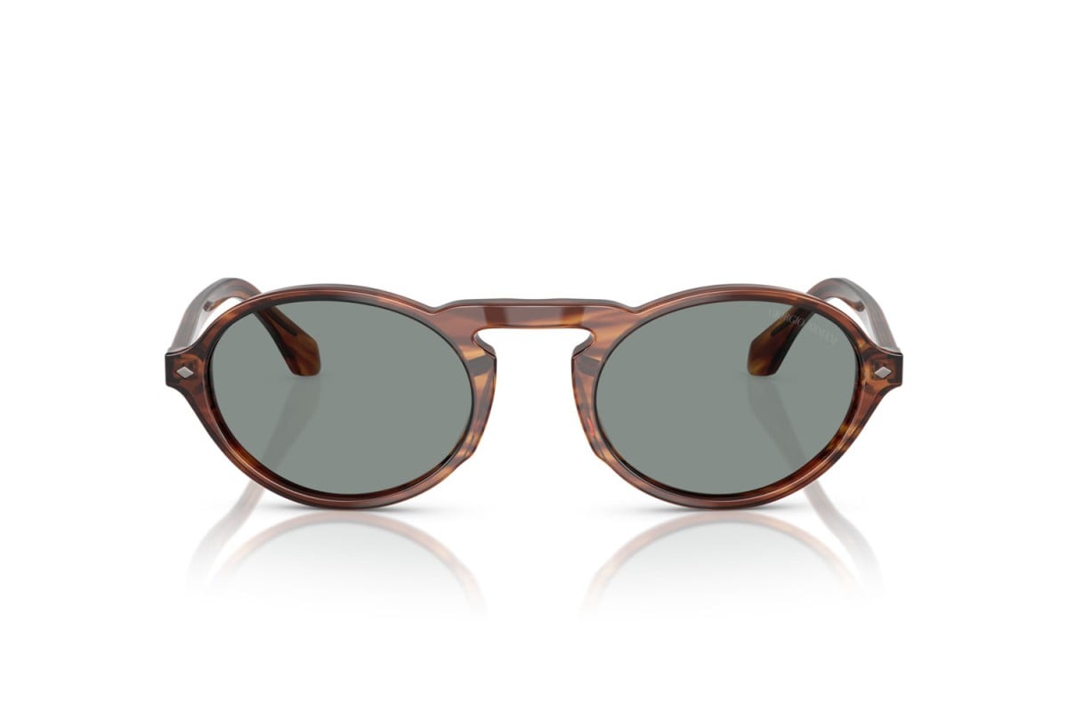 OCCHIALE DA SOLE UOMO | GIORGIO ARMANI AR 8219U - 616256 MARRONE STRIATO - CALIBRO 52