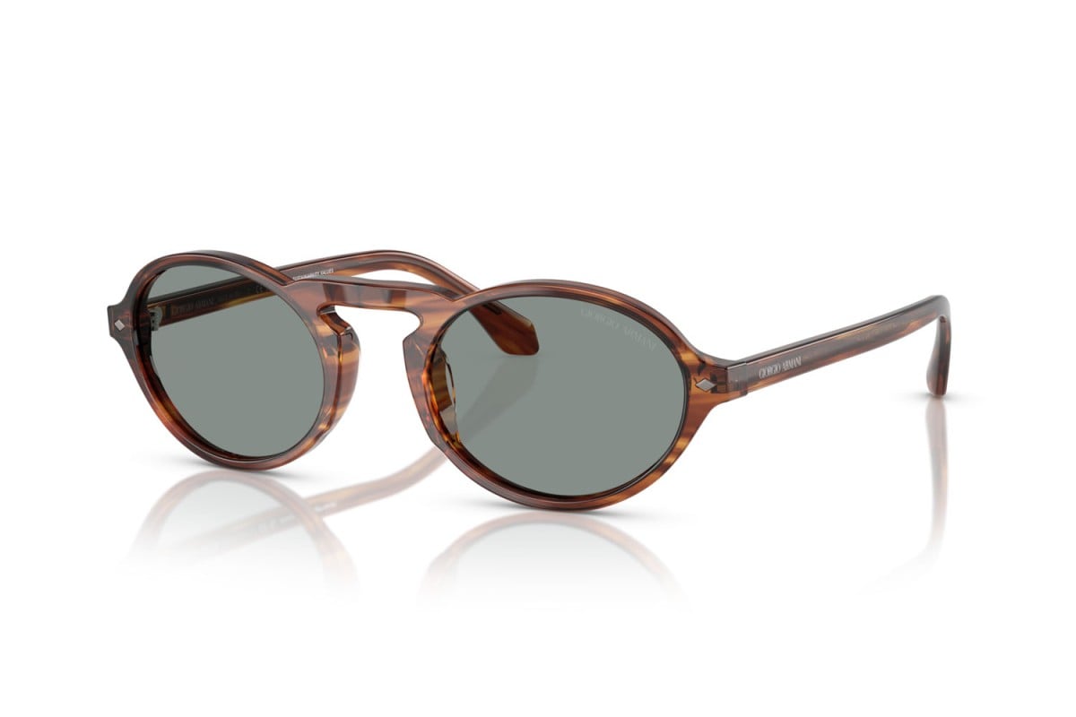 OCCHIALE DA SOLE UOMO | GIORGIO ARMANI AR 8219U - 616256 MARRONE STRIATO - CALIBRO 52